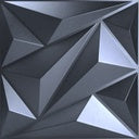 3D PVC Wall Panel – Matt Black (D137)