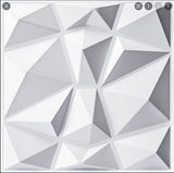 500*500*1mm 3D PVC Wall Panel Matt White D094