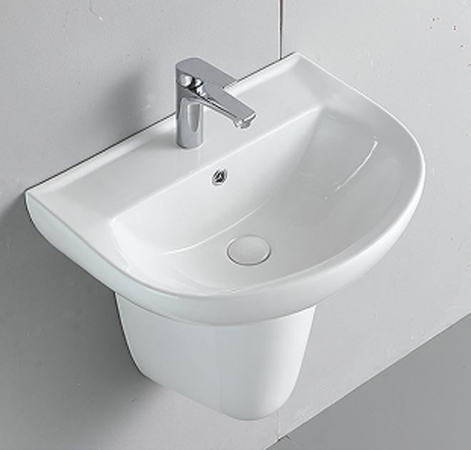 5018 - 555*450*500 Wall Hung Basin Glossy White (167340)