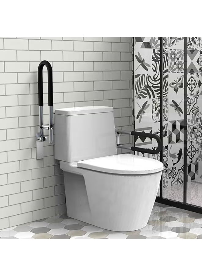 Foldable Toilet Grab Bar with Black Sponge