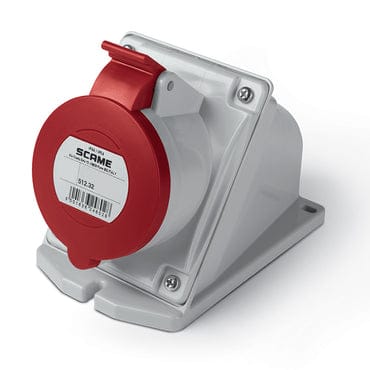 Scame Wall Socket 3P+E, Angled 32A 415VAC Qatar