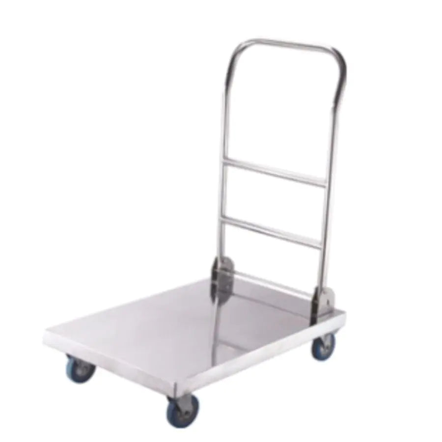 Stainless Steel Foldable Flat Cart with Wheels