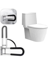 Foldable Toilet Grab Bar with Black Sponge