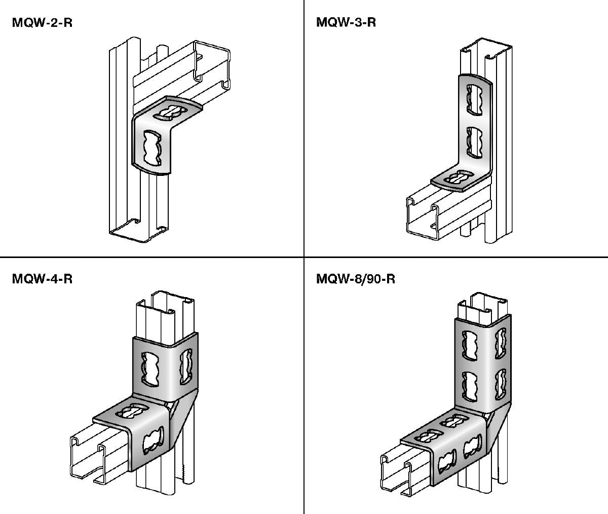 موصل زاوية MQW 90°-R
