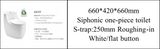 6839- Single Piece S Trap White -250MM
