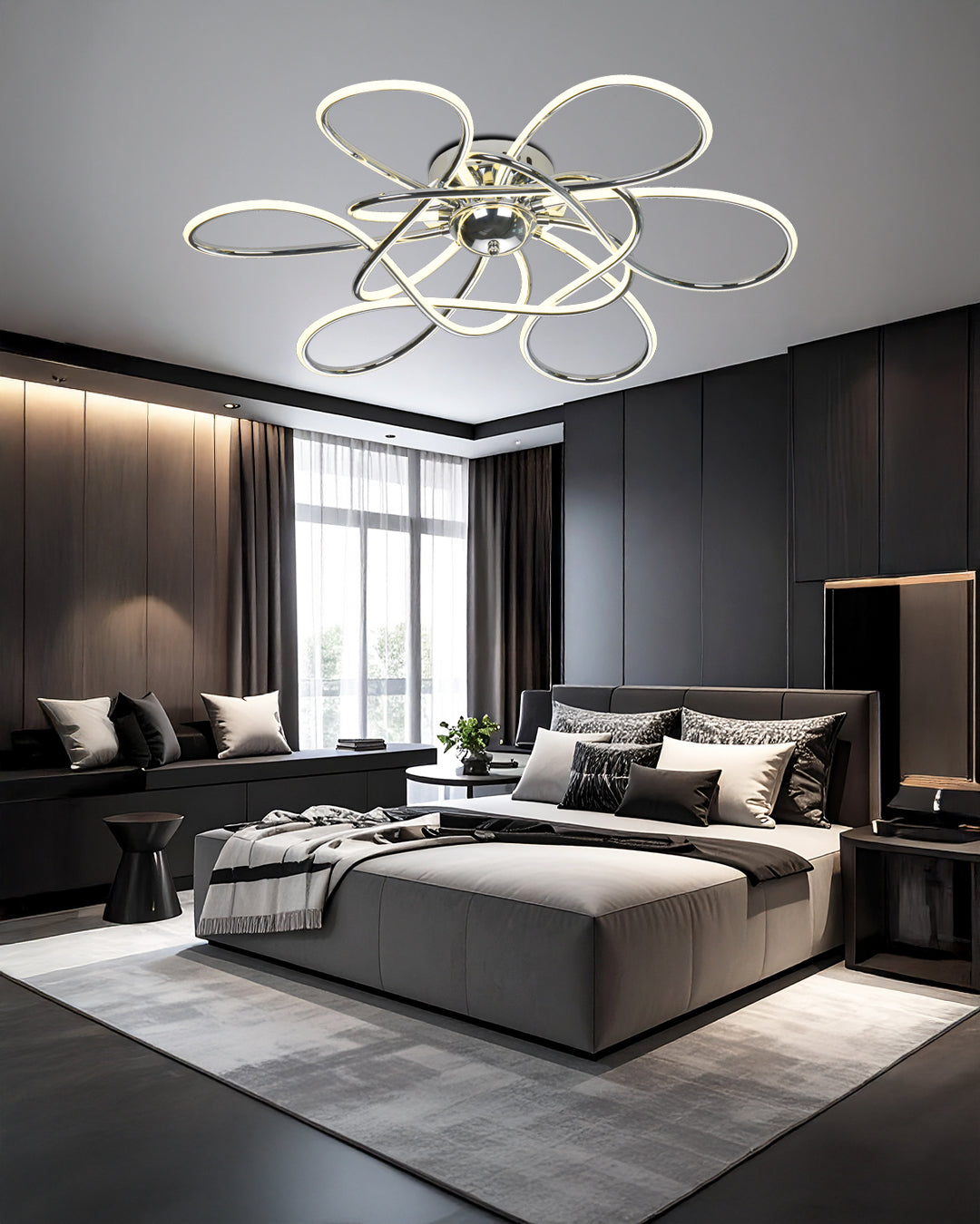 7123/6 – 6-Light Chrome Ceiling Lamp