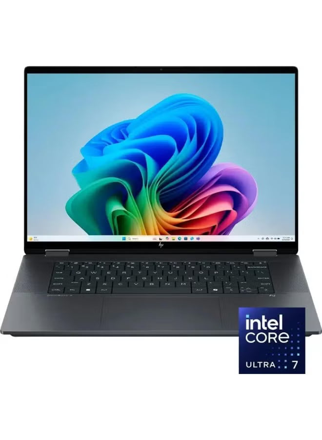 HP OmniBook X Flip 16-Inch WUXGA Laptop, Intel Core Ultra 7 256V, 16GB RAM, 1TB SSD, Intel Arc 140V Graphics, Windows 11 Home, English, Eclipse Gray – Upgraded Version