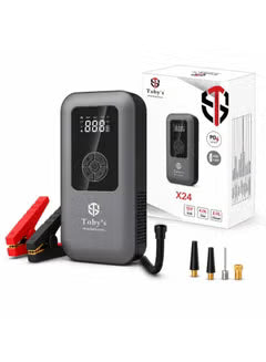 Toby’s X24 1000A Car Jump Starter with 150 PSI Air Compressor 8000mAh Power Bank & LED Light 12V