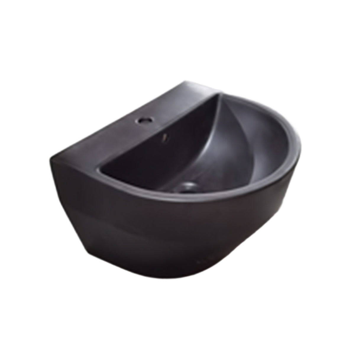 2262-Wall Hung Basin Black Matt 540*460*335MM