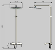 Shower Set-AF55041N-CG-T-Brass-Champagne Gold-1250*426*300mm ( 2123691 ) BuyonBudget