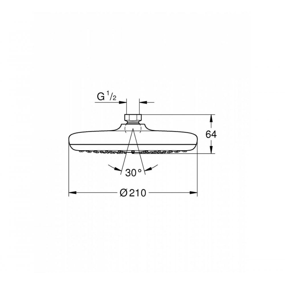 Grohe Tempesta 210 Head Shower 1 Spray