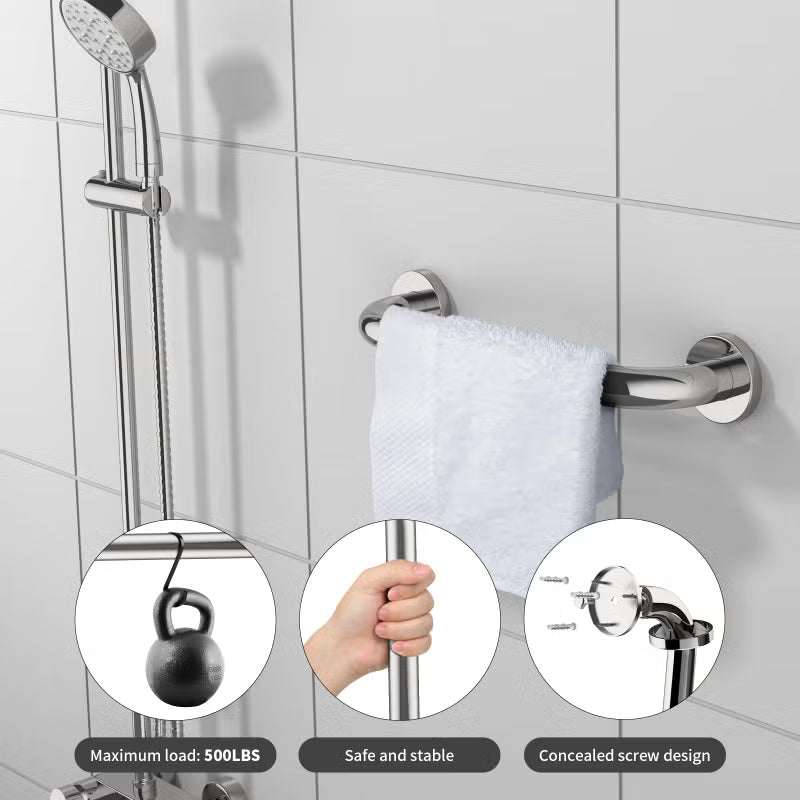 ZUEXT 12-Inch Stainless Steel Shower Grab Bar