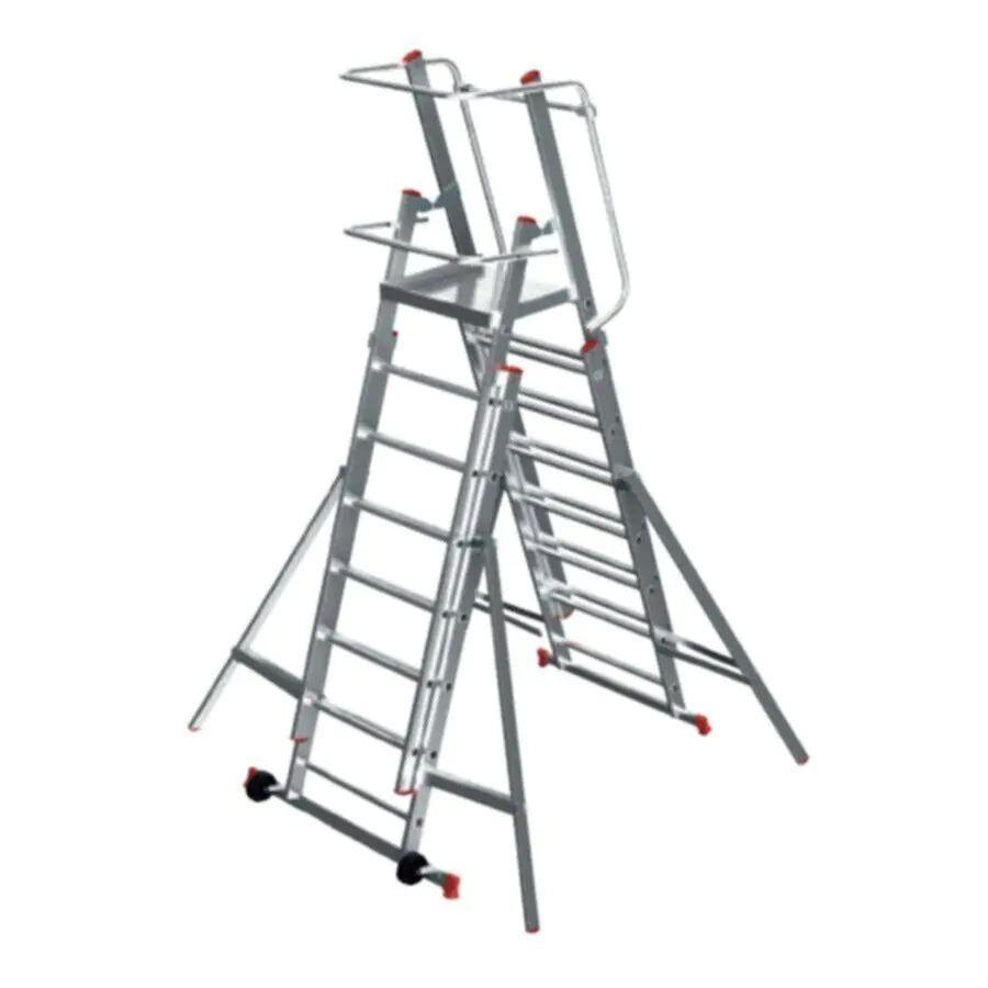 Double Sliding Foldable Platform Ladder