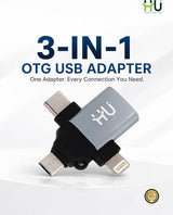 3-in-1 OTG HAC-1050 – USB 2.0 & USB 3.0 Fast Data Transmission Adapter