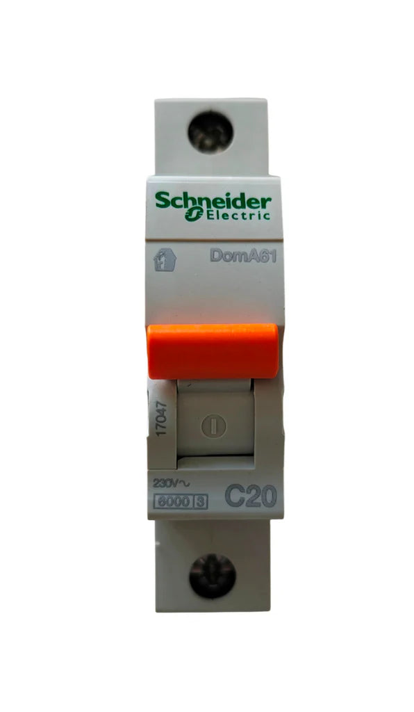 SCHNEIDER DOMA61C20, MCB 1P, 20A - C Curve - 6000A