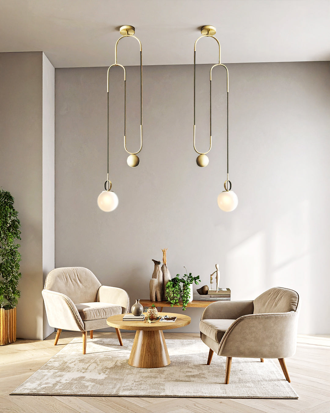 MLA1881G Hanging Light - Gold D350*H1200mm