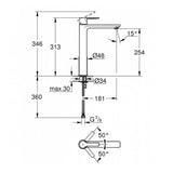 Grohe Lineare Basin Mixer XL-Size