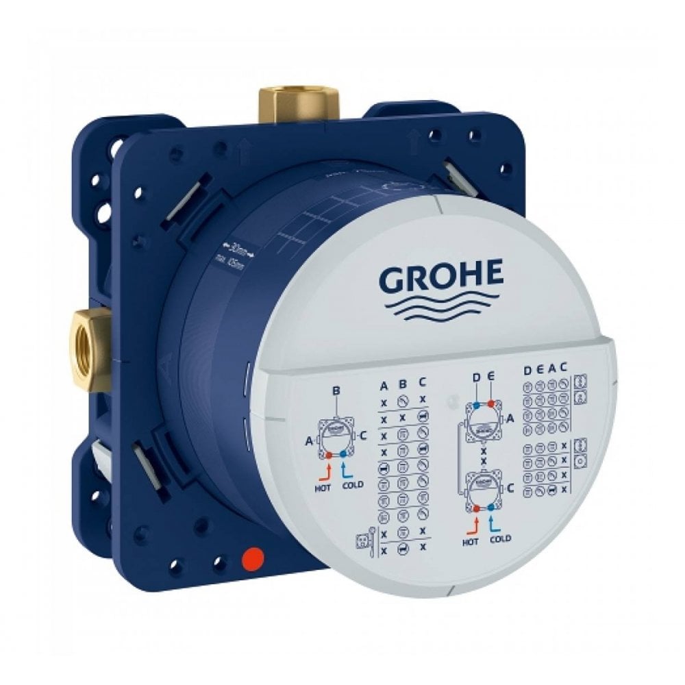 Grohe Grohtherm SmartControl Thermostatic Square Trim for Two Outlets with Integrated Hand Shower Holder