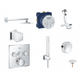GROHE SmartControl Square Shower Set With Bath Filler Waste & Shower Heads