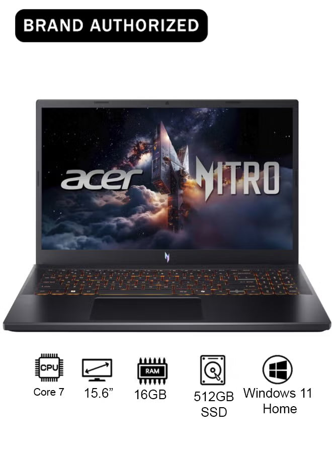 Acer Nitro V ANV15 Gaming Laptop – Intel Core 7-240H, 16GB DDR5, 512GB SSD, RTX 3050 6GB, 15.6" FHD 165Hz