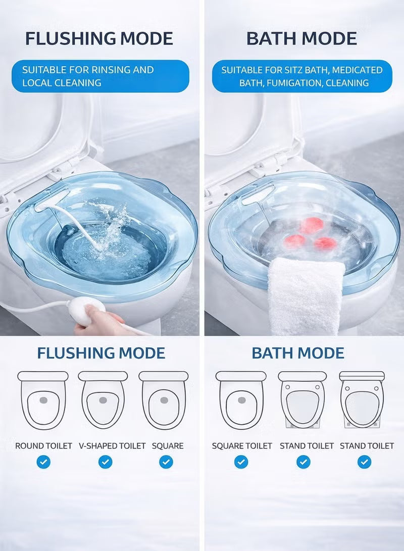 Sitz Bath for Toilet Seat with Flusher