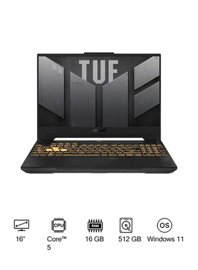 ASUS TUF Gaming F16 Laptop – Intel Core 5 210H, 16GB DDR5, 512GB SSD, RTX 4050 6GB, 16" FHD Display