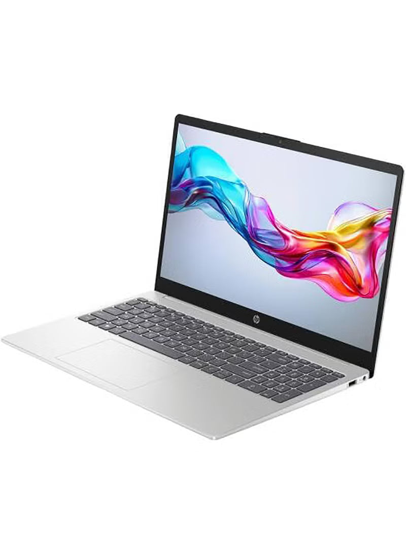 HP 15-fd0558nia 15.6-Inch FHD Laptop, Intel Core i7-1355U, 16GB RAM, 512GB SSD, Intel Iris Xe Graphics, Windows 11 Pro, English/Arabic Keyboard, Natural Silver
