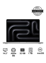 Apple MacBook Pro 14.2-inch M5, 32GB RAM, 1TB SSD – Silver (2026)