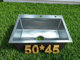 Stainless Steel Kitchen Sink 50 × 50 cm – Single Bowl