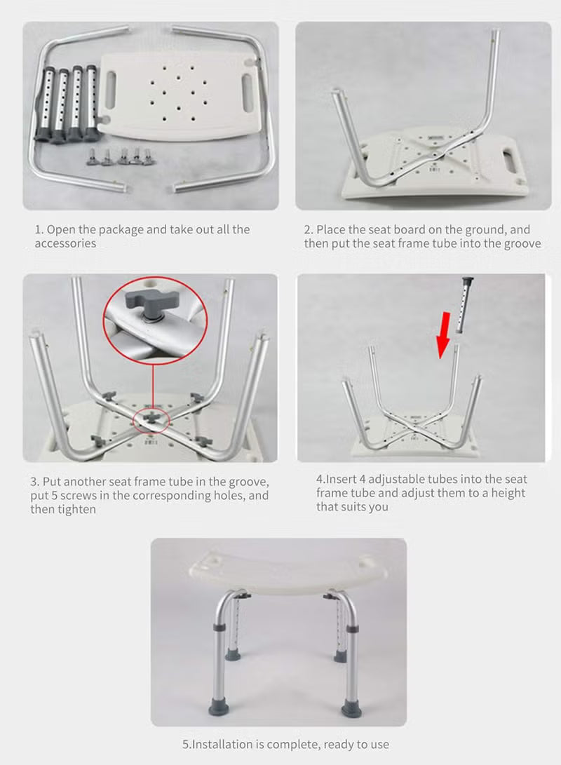 Shower Chair Stool for Elderly &amp; Adults