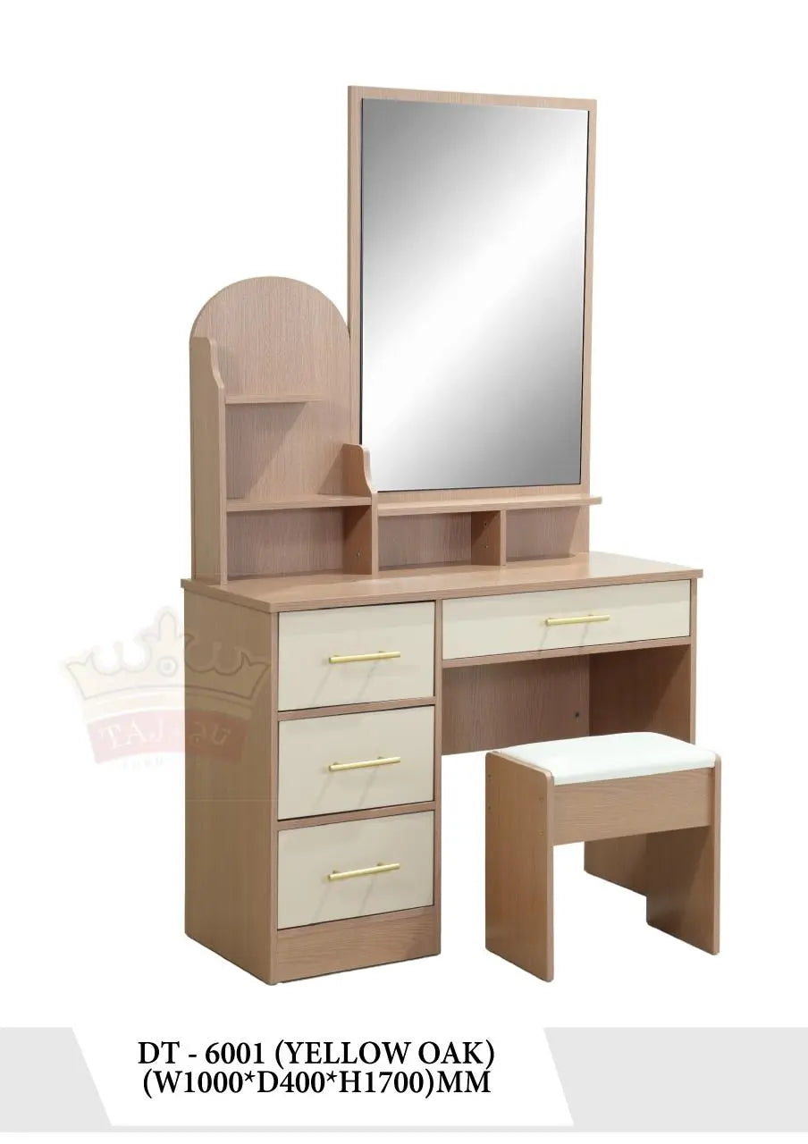 6001 Yellow Oak Dressing Table – Stylish Bedroom Furniture