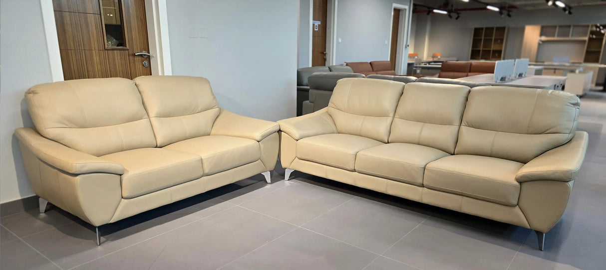6001 Full Leather Sofa Set (2+3)