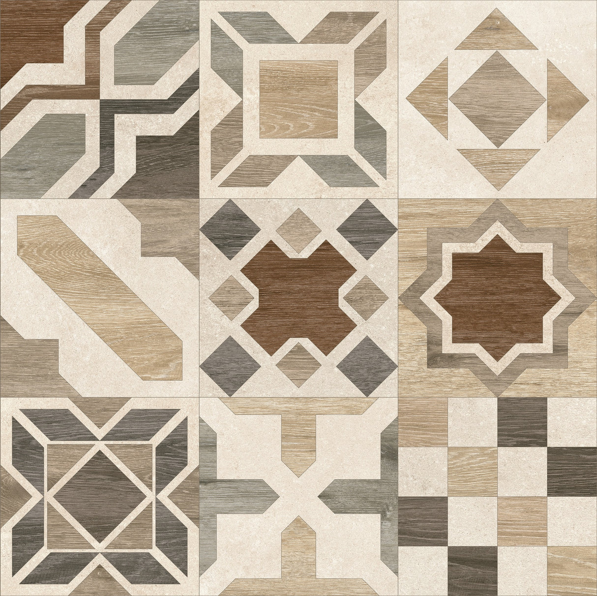 Tile Phuket Mix Ivory Rect. 600x600