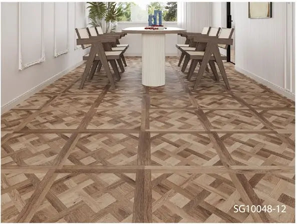 600*600*5.5/0.5mm +1.5mm IXPE - (2045160) SPC Flooring Bevel Parquet (SG10048-12) 7mm Total Thickness, i4f click (5,1.8)