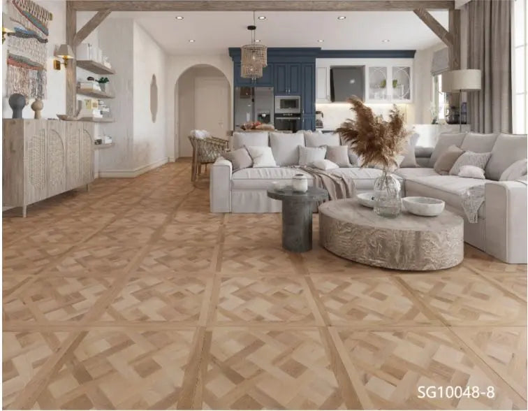 600*600*5.5/0.5mm +1.5mm IXPE - (2045177) SPC Flooring Bevel Parquet (SG10048-8) 7mm Total Thickness, i4f click (5,1.8)