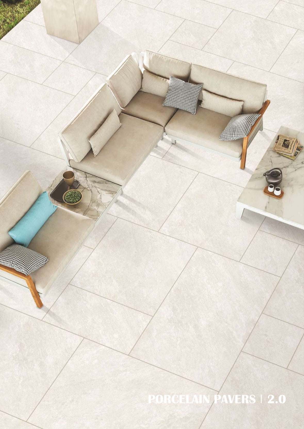 Tile 600×900 20mm Quartz White Rect.