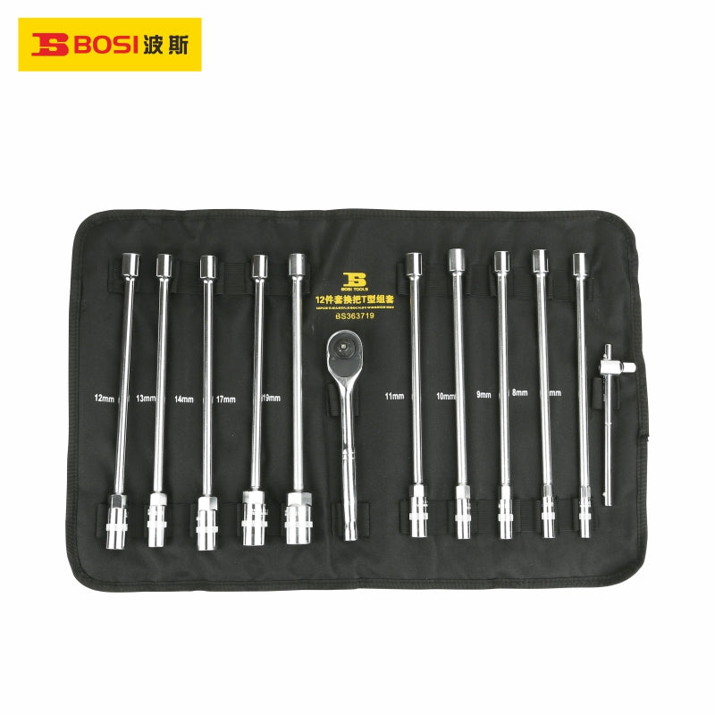12 pcs T-Handle Socket Wrench Set