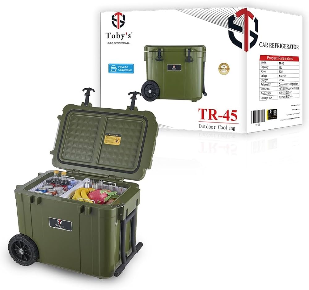 Toby’s TR-45 – 45L Portable Mini Freezer 12V Refrigerator for Camping & Travel