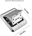 Q110 MODI Multi 2 Way Floor Socket Silver MD-HWA3001 | Dual Outlet Floor Power Socket