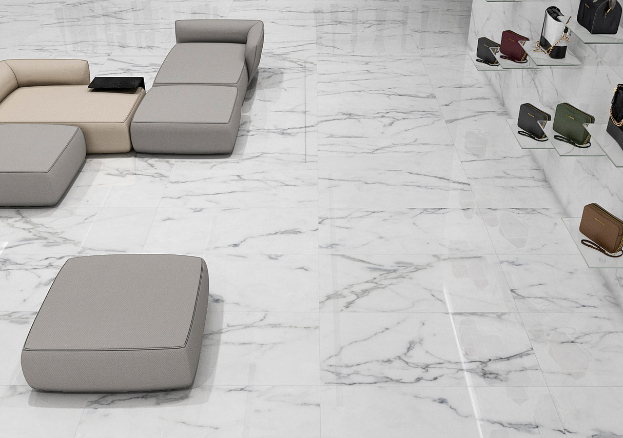 بلاط بورسلين أبيض من كالون