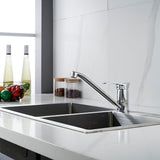 BRIMIX Kitchen Faucet with 360° Rotation, Swivel Sink Tap for Kitchen Sink, Durable Chrome Finish Mixer Tap