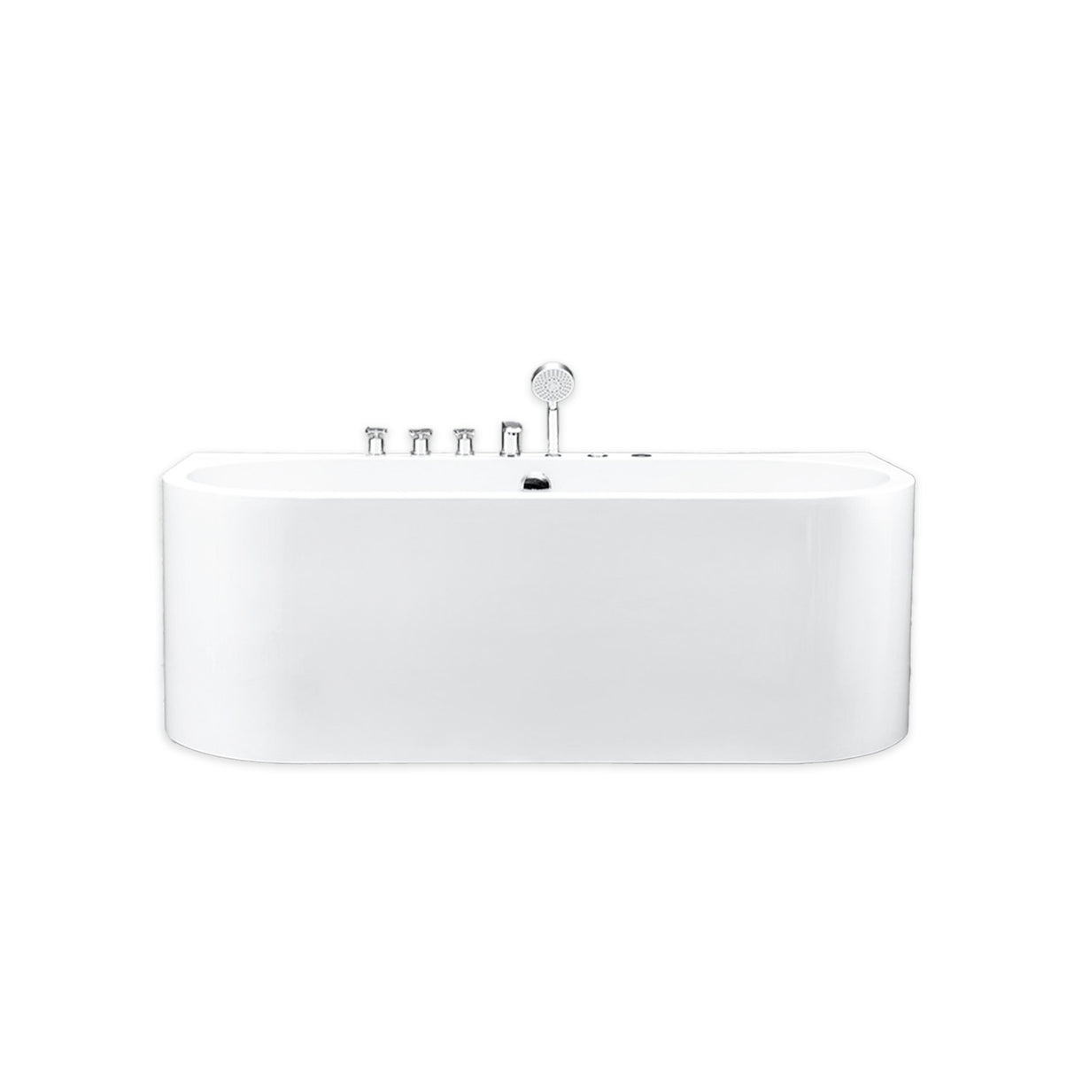 Acrylic Bath Tub with Brass Faucet & Drainage