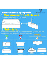 Adjustable Bathtub Safety Rail