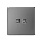 FE438 V7 Gray V7-054 Double Data Socket Modular Outlet