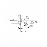 Grohe Relexa Shower Arm 55 mm