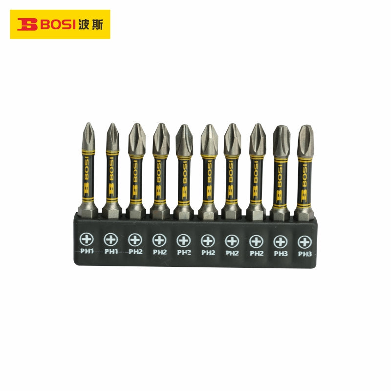 Bosi BS468237 10 Pcs Screwdriver Bit Set PH1–PH3 1005532062