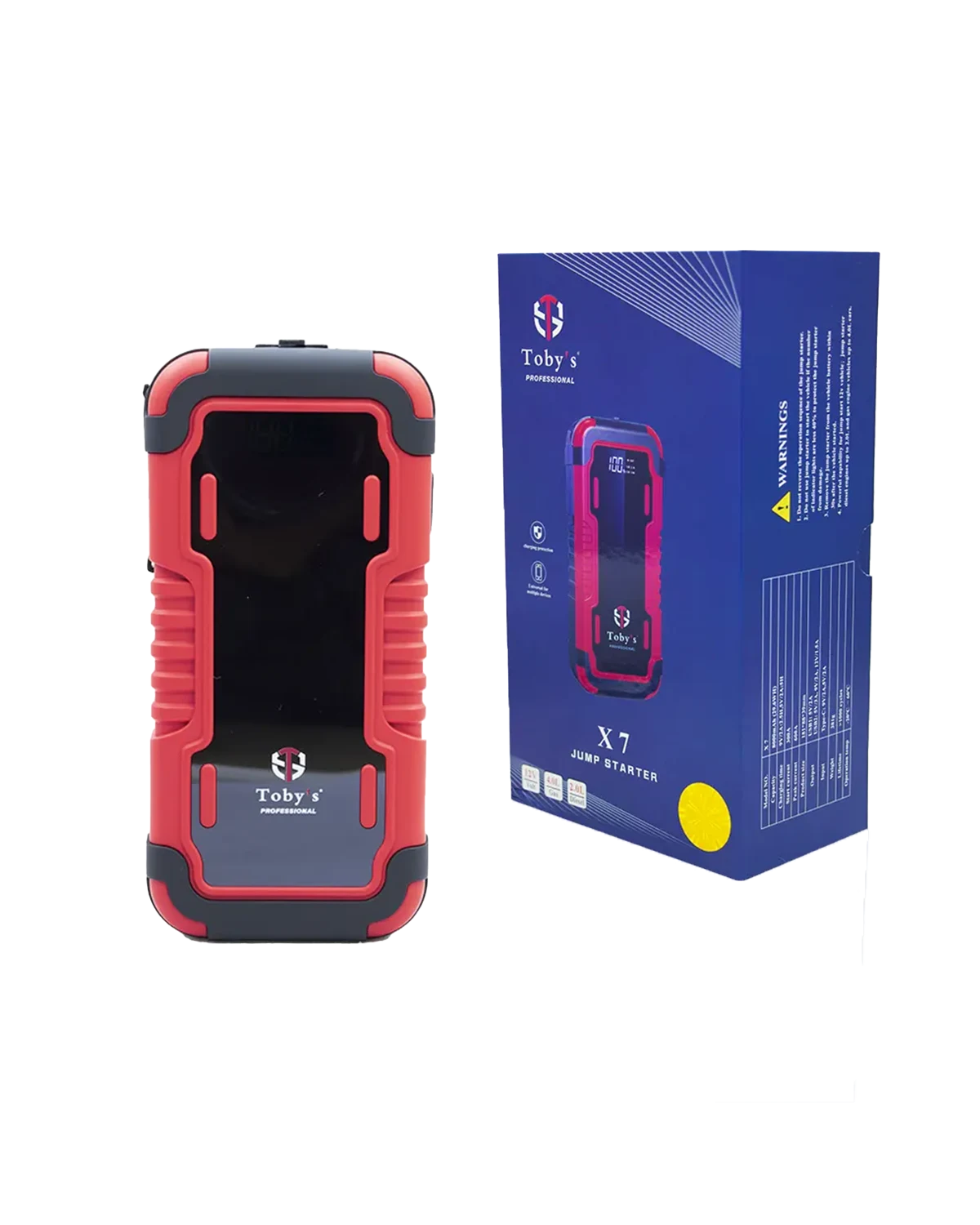 TOBY’S X7 (ST) Car Jump Starter – 8000mAh, 29.6Wh Portable Battery Booster & Power Bank