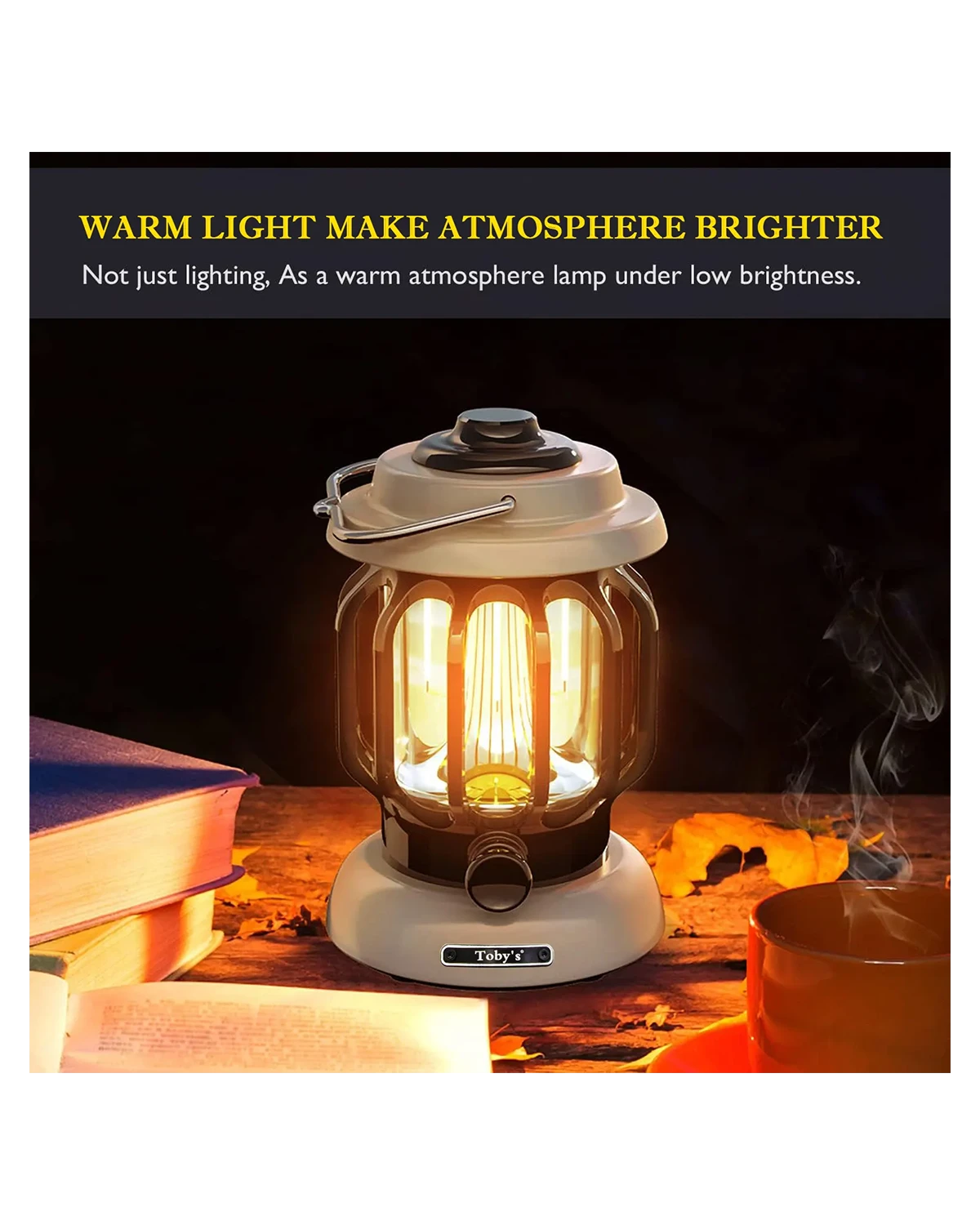 CPL-T14 Toby’s LED Camping Light – Portable Retro Atmosphere Lantern with Stepless Dimming & Rechargeable Desk Lamp