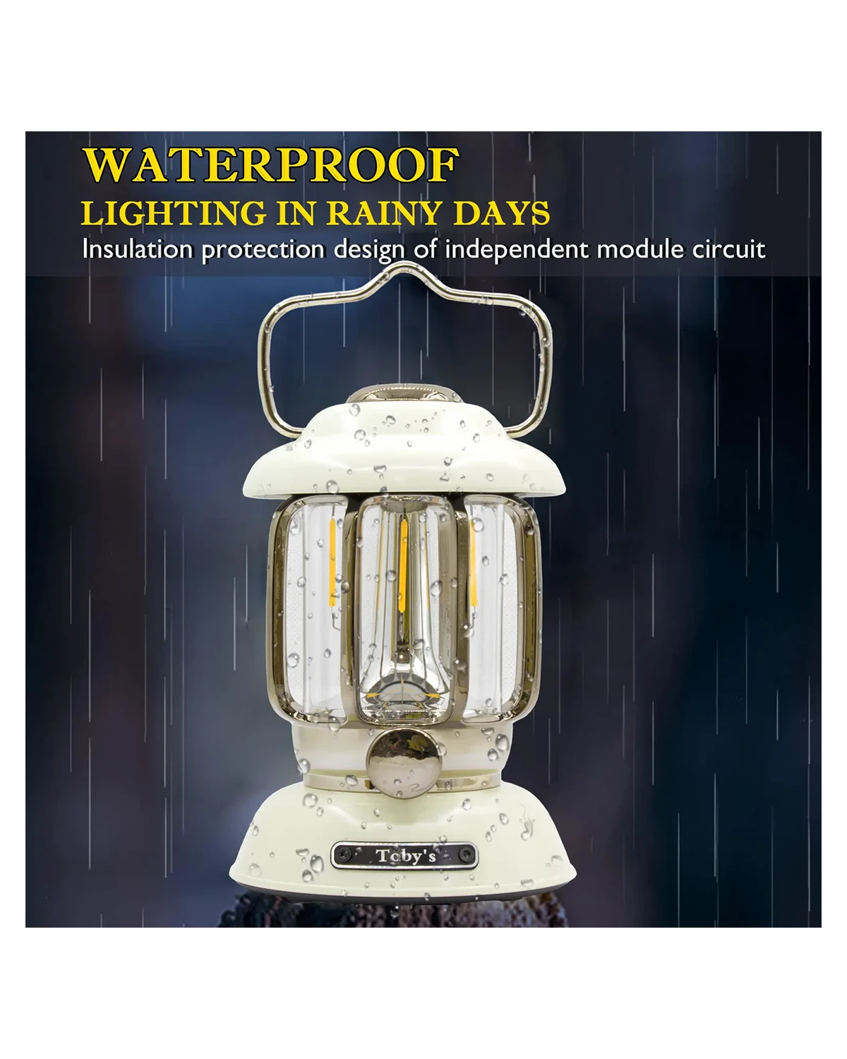 CPL-T14 Toby’s LED Camping Light – Portable Retro Atmosphere Lantern with Stepless Dimming & Rechargeable Desk Lamp