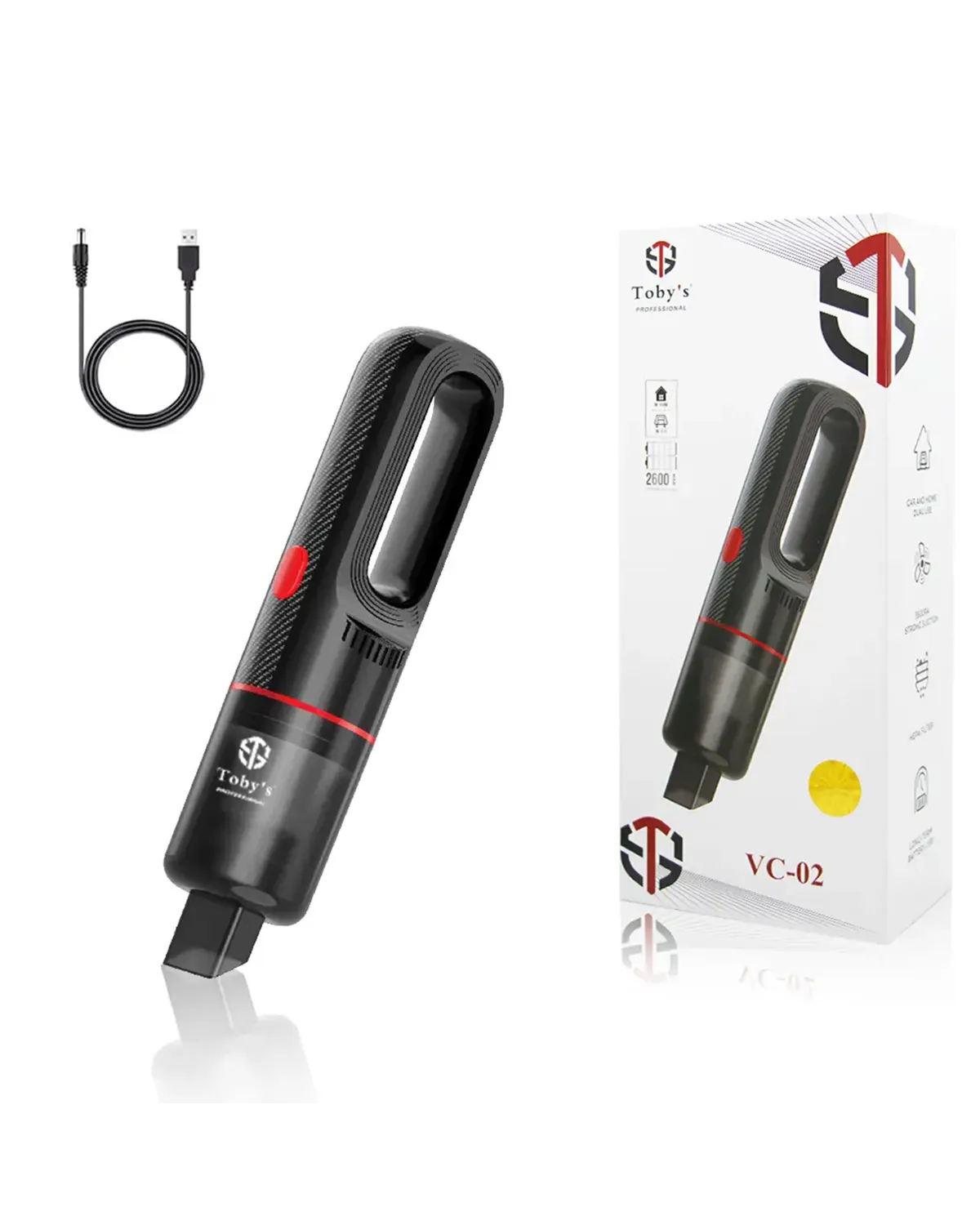 Tobys VC-02 Handheld Car Vacuum Cleaner, 3500 Pa